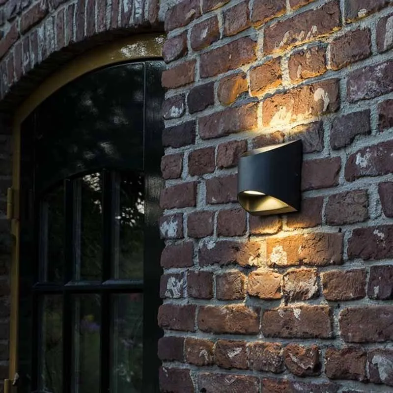 Applique d'extérieur moderne gris foncé avec LED IP54 - Mal