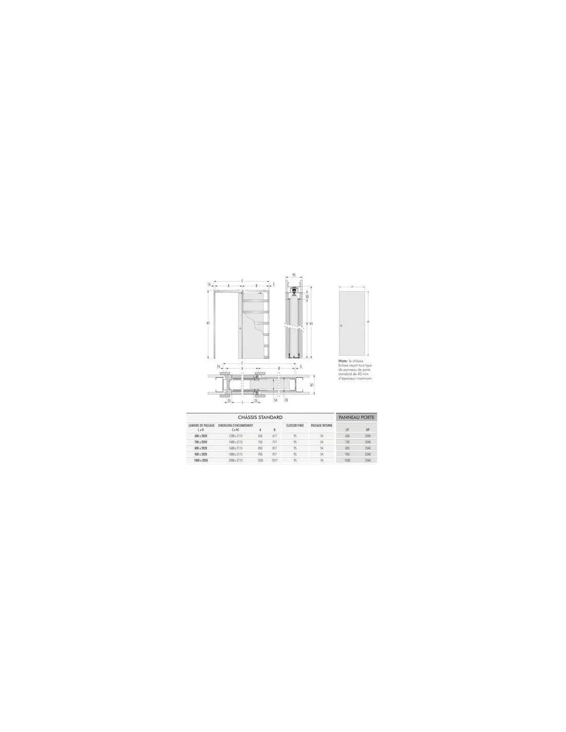 CHASSIS 95 SIMPLE 630X2040 ECLISSE FMEC0954PC063U204