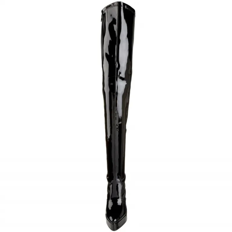 Cuissardes stretch noir vernis