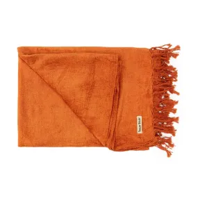 Le s'il vous plaid - velours rouille