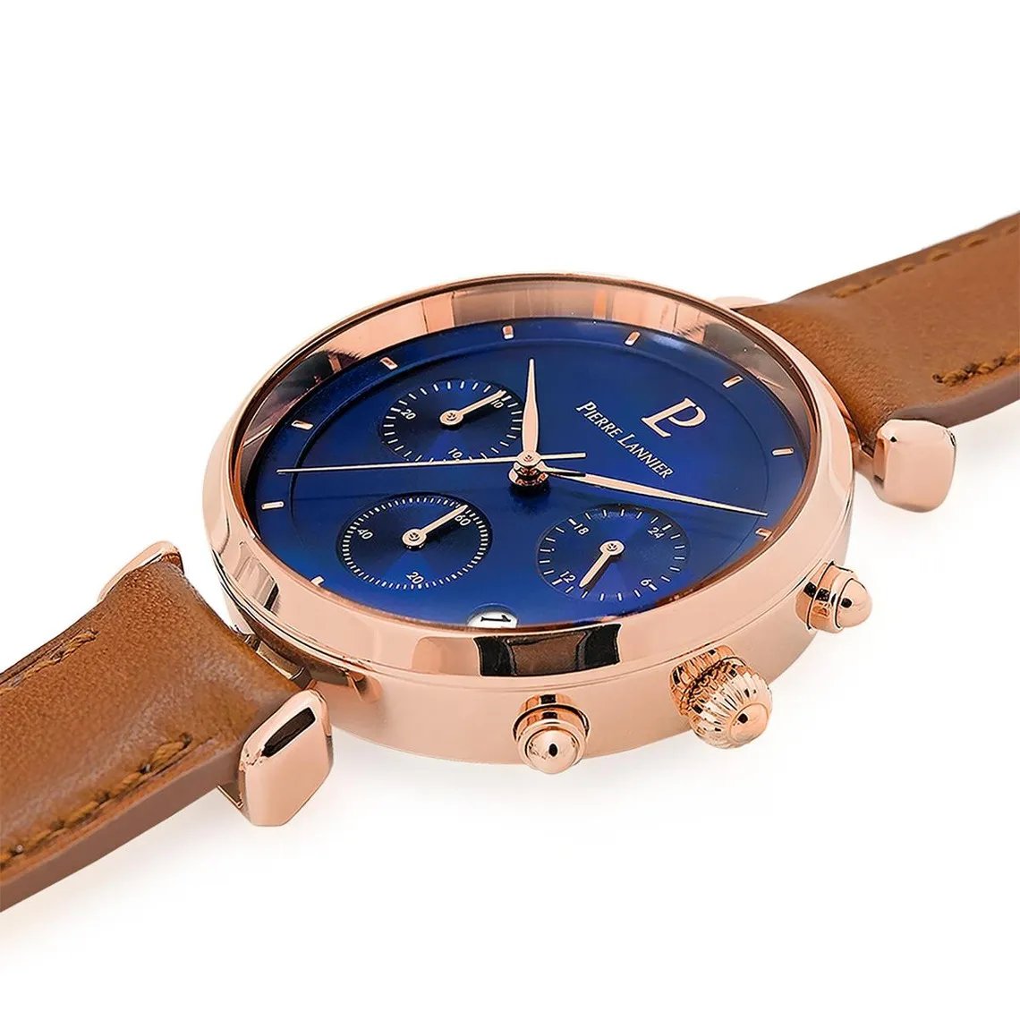 Montre pour femme 083J964 avec bracelet en cuir marron | 3 Suisses