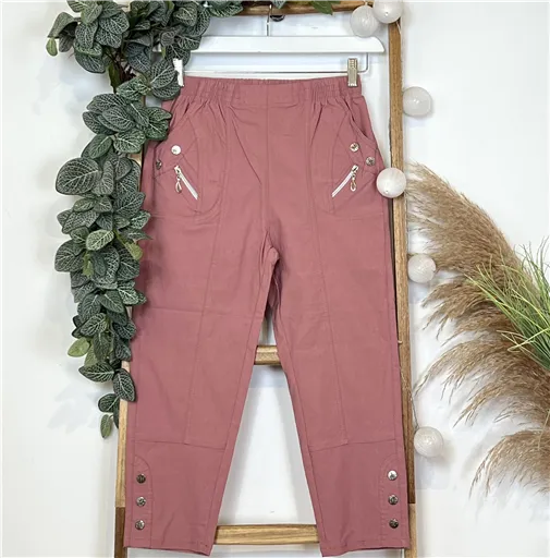 Pantacourt Stretch Uni JST Rose - Bleu Clair