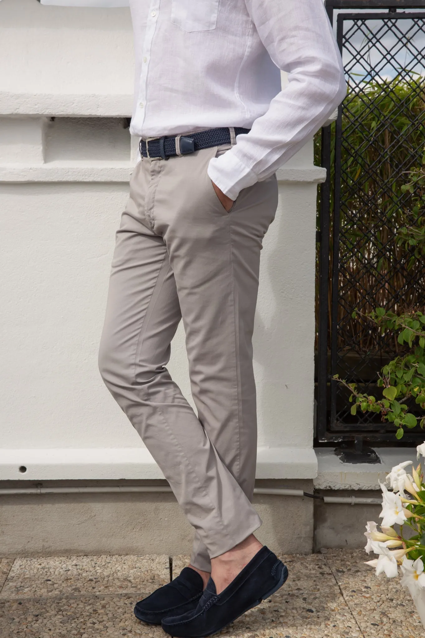 Pantalon d'été seanfit en coton stretch - Gris