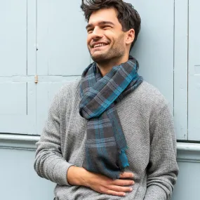 Perito moreno wool plaid scarf