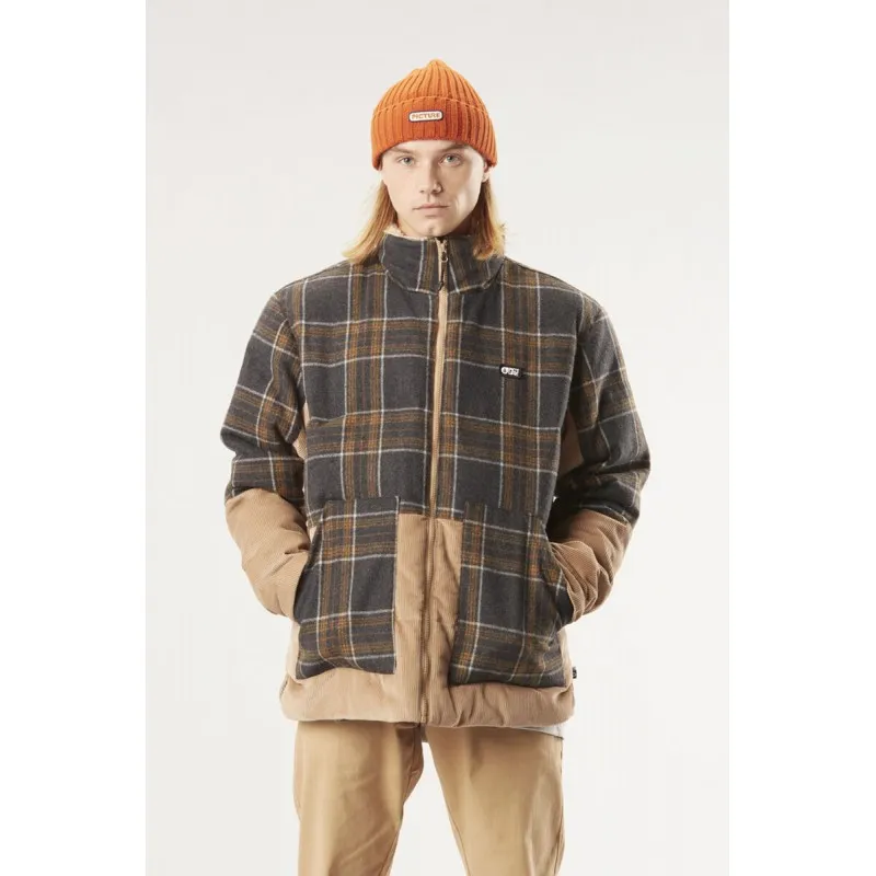 Veste homme Picture Matane jacket plaid black 2024 Chez SportAixTrem