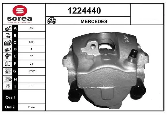 Étrier de frein SNRA 1224440 